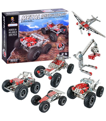 Metalinių konstravimo blokų rinkinys 288 el 6in1 ZA3870