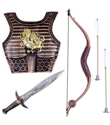 Lankas ir kardas su šarvais jauniems riteriams