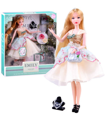 Emily Lėlė su kokteiline suknele ir rankine ZA3942