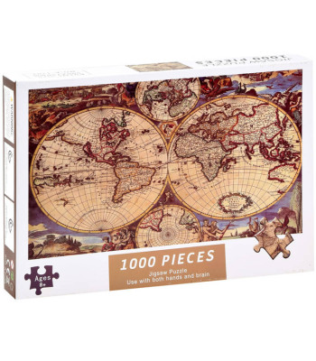 Senovinė pasaulio žemėlapio dėlionė 1000 dalių