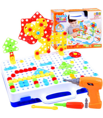 Kūrybinis konstruktorių rinkinys 237 vnt. su grąžtuku