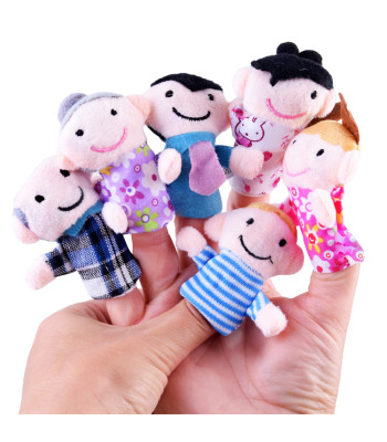 Pirštinės lėlytės šeimai 6 vnt.