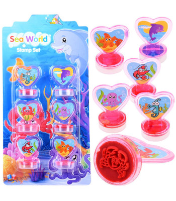 Rinkinys su 6 vnt. spaudų - Jūros gyvūnai