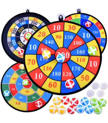 Komplektas su 4 taikiniais ir lipniomis kamuoliukais