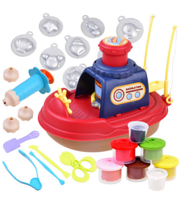 Žaislinė žvejybos valtis su modelinu