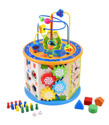 Medinė edukacinė kubas su sorteriu 8in1 ZA4117