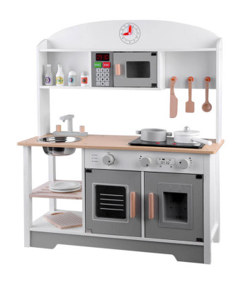 Interaktyvi medinė virtuvė vaikams su priedais