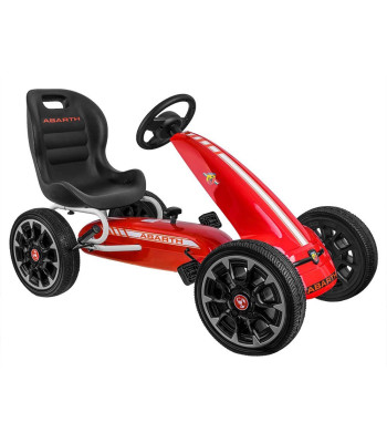 Licencijuotas vaikiškas gokartas ABARTH su pedalais, max 30 kg, minkšti ratai