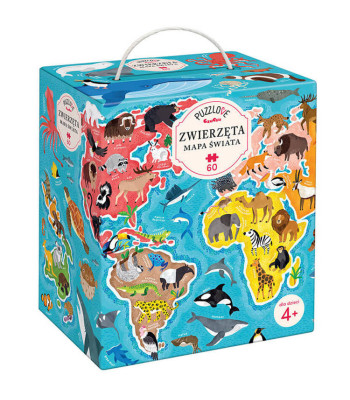 CzuCzu Gyvūnų Žemėlapis Pasaulio Dėlionė 60 el.