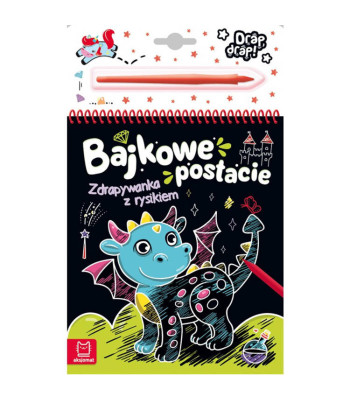 Spalvota nutrynimo knygelė su pieštuku - Pasakų personažai