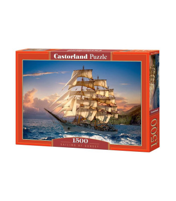 Puzzle 1500 el. "Sailing at Sunset"