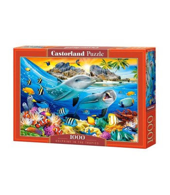 Dėlionė 1000 detalių 'Delfinai tropikuose' C-104611