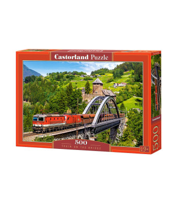 Dėlionė 500 dalių Traukinys ant tilto