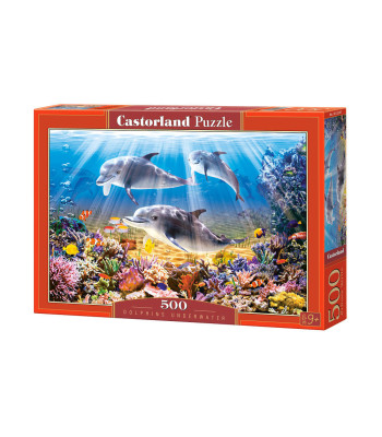 Dėlionė 500 elementų Delfinai po vandeniu
