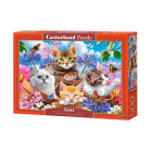 500 dalių dėlionė Katinėliai su Gėlėmis