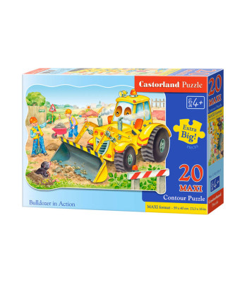 Puzzle 20 el. MAXI Buldozeris veikime