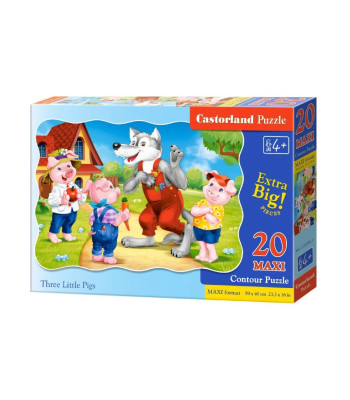 Puzzle 20 dalių MAXI Trys mažyliai paršeliai