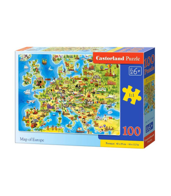 100 dalių Europos žemėlapio dėlionė