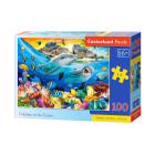 Puzzle 100 el. Delfinai tropikuose