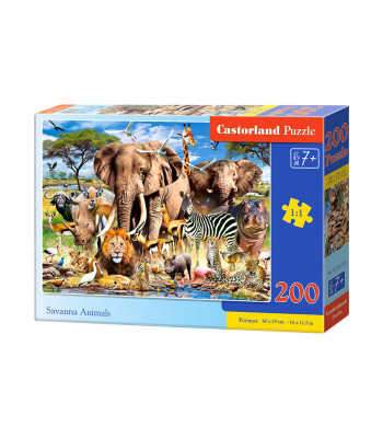 Puzzle 200 el. Savanos gyvūnai