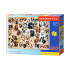Puzzle 200 dalių su Šunimis