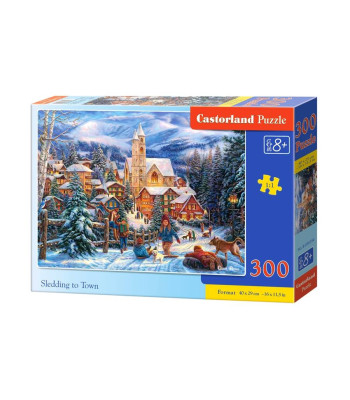 Dėlionė 300 detalių - Sledding to Town