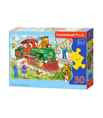 Puzzle 30 el. Green Locomotive