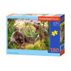 Puzzle 180 vnt. - Dinozaurų mūšis