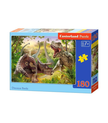 Puzzle 180 vnt. - Dinozaurų mūšis