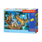 Pelėdų šeima dėlionė 180 elementų