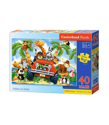 Puzzle 40 el. MAXI Softies on Safari