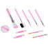 Rožinis didelis grožio rinkinys makiažui ZA4175