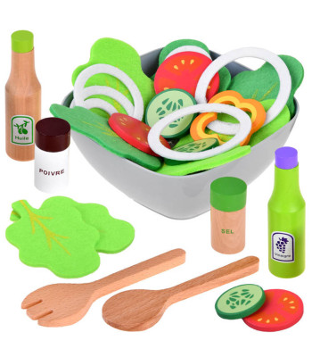 Žaliosios salotos rinkinys mediniai daržovės ZA4194