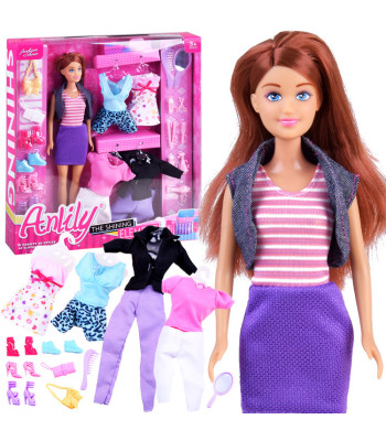 Anlily lėlė su drabužiais ir aksesuarais ZA2457