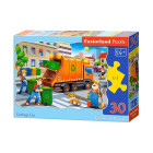 Puzzle 30 vnt. šiukšlių vežimas