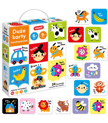 CzuCzu Didelės Kontrastinės Kortelės nuo 6 mėnesių ZA4238