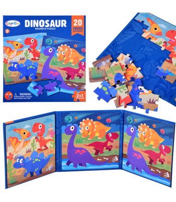 Magnetinės dėlionės knygutė Dinozaurai 40
