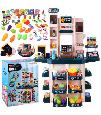 Prekybos centro žaidimų rinkinys su kasa ir 71 aksesuaru