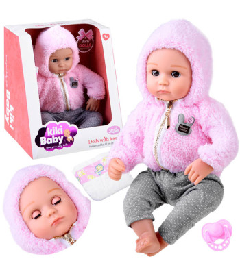Guminė lėlė kūdikis 43 cm su minkštu pilvuku