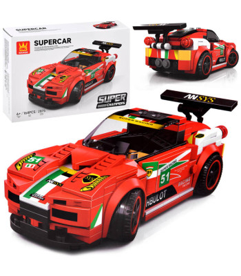 Techniniai statybiniai blokeliai - Raudonas sportinis automobilis, 164 dalys