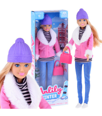 Anlily Madinga Lėlė žieminiuose drabužiuose su rankine