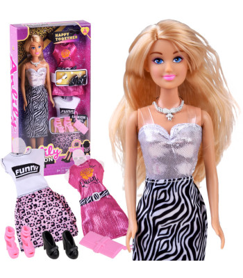 Anlily moderni lėlė su drabužiais ir aksesuarais