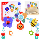 Spalvingas žaislų lankas vežimėliui ir foteliukui