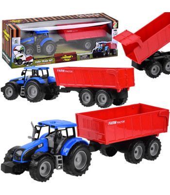 Žaislinis traktorius su priekaba