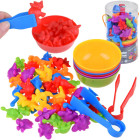 Dinozaurų figūrėlių rinkinys spalvų ir skaičiavimo mokymui