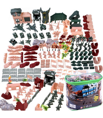 Didelė karinė bazė su kareivėliais 200 vnt.