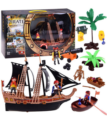 Pirato laivo rinkinys su figūrėlėmis ir patranka