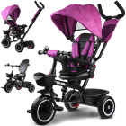 Triratukas Tiny Bike 3-in-1 rožinis su stogeliu