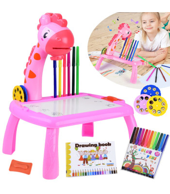 Projektorius Žirafa su skaidrėmis ir 12 pieštukų TA0101