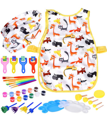 Mažojo dailininko rinkinys su dažais ir teptukais